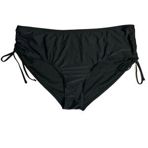 Time and Tru High Waisted Swim Bikini Bottoms - Black - Size 2x / 20 - 22